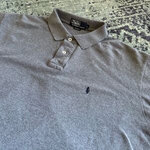 Dark Heather Gray Vintage Polo by Ralph Lauren Men’s Size Large 100% Cotton Polo